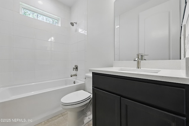 1646 County Road 315b, Green Cove Springs, FL 32043 - bathroom with tile patterned floors, toilet, vanity, and shower / bathtub combination