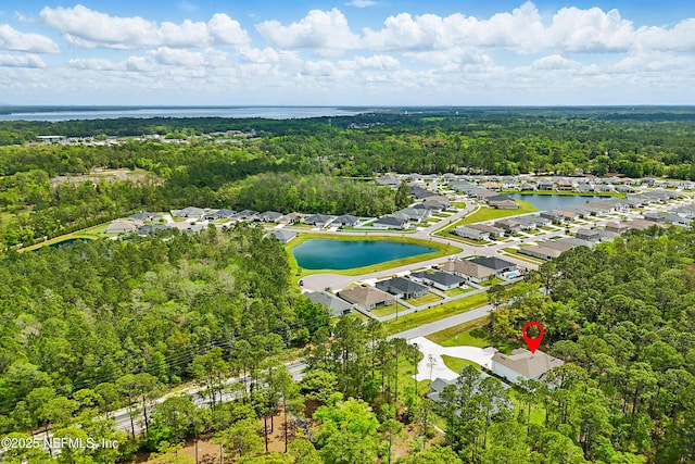 1646 County Road 315b, Green Cove Springs, FL 32043 - drone / aerial view featuring a residential view, a water view, and a forest view