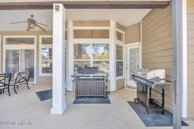 view of patio / terrace featuring grilling area