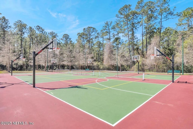 view of sport court with community basketball court