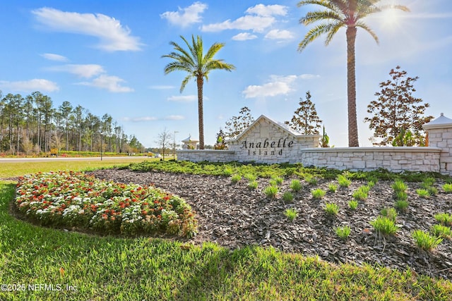 view of community sign