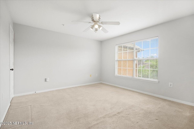 10961 Burnt Mill Rd Unit 1135, Jacksonville, FL 32256 - empty room with ceiling fan, baseboards, and carpet floors