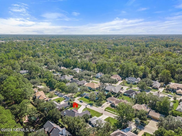 2619 Wrightson Dr, Jacksonville, FL 32223 - birds eye view of property with a residential view and a forest view