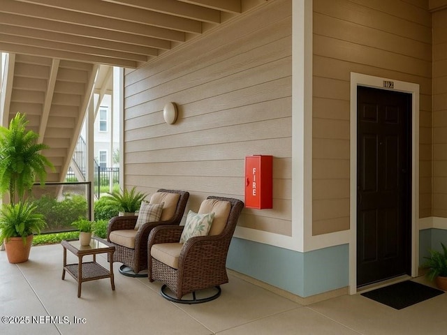 1601 Nectarine St Unit B2, Fernandina Beach, FL 32034 - view of patio featuring elevator