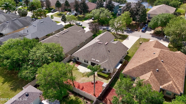 aerial view featuring a residential view