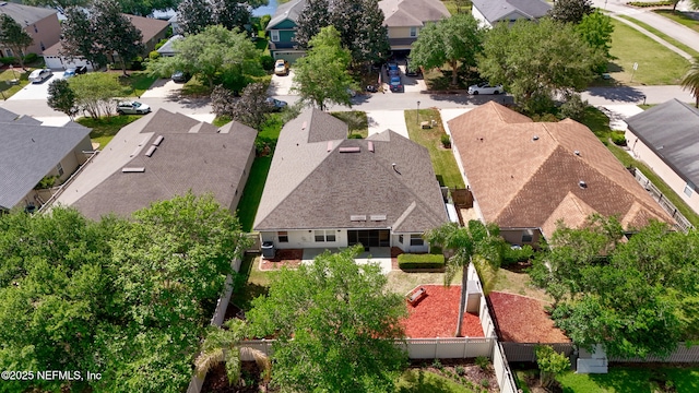 aerial view with a residential view