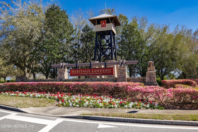 view of community sign