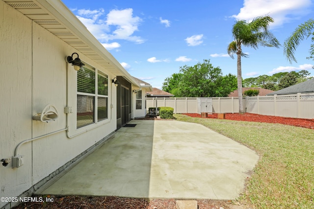 view of patio / terrace with a fenced backyard