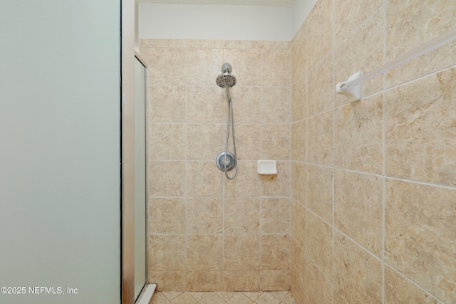 full bathroom featuring a shower stall