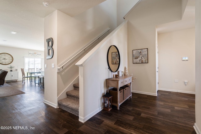 3214 Little Fawn Ln, Green Cove Springs, FL 32043 - staircase featuring baseboards and wood finished floors