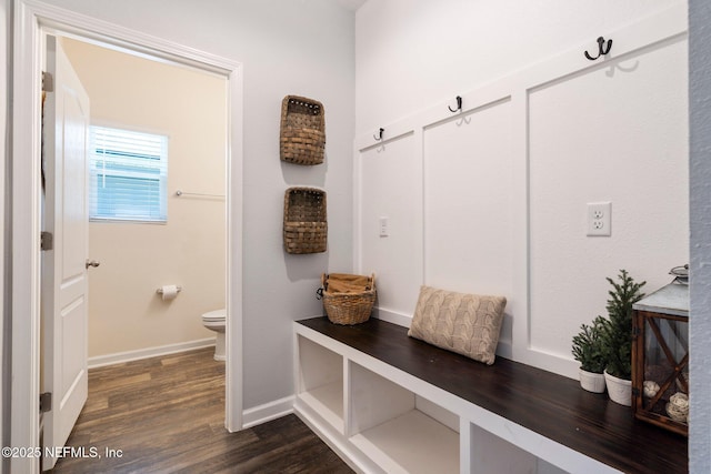 3214 Little Fawn Ln, Green Cove Springs, FL 32043 - mudroom featuring dark wood-style floors and baseboards