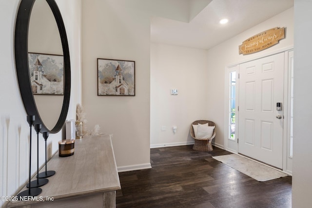 3214 Little Fawn Ln, Green Cove Springs, FL 32043 - entrance foyer featuring recessed lighting, baseboards, and dark wood-style floors