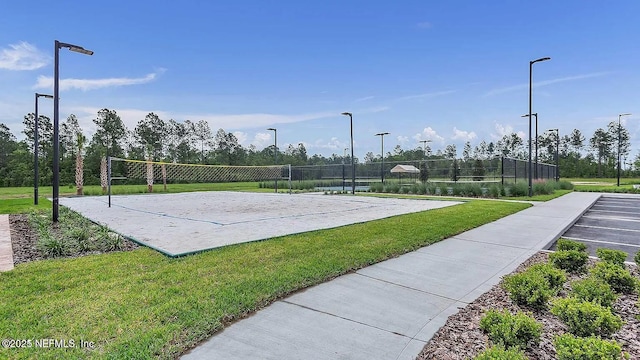 3214 Little Fawn Ln, Green Cove Springs, FL 32043 - view of home's community featuring a yard, volleyball court, and fence