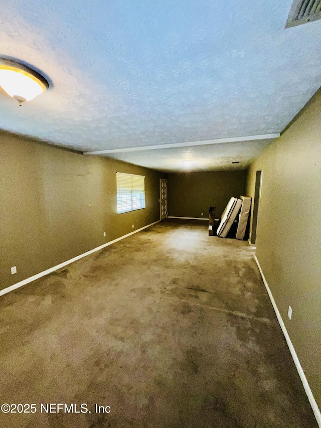 2731 Howard Rd, Middleburg, FL 32068 - below grade area with carpet floors and a textured ceiling