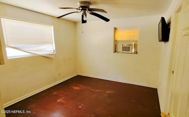 86798 Hester Dr, Yulee, FL 32097 - unfurnished room with cooling unit, baseboards, and ceiling fan