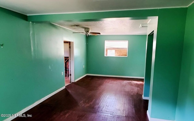 86798 Hester Dr, Yulee, FL 32097 - spare room featuring ceiling fan, baseboards, and wood finished floors
