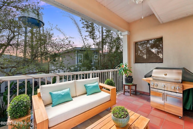 2114 Gail Ave Unit A, Jacksonville Beach, FL 32250 - balcony featuring a grill and an outdoor hangout area