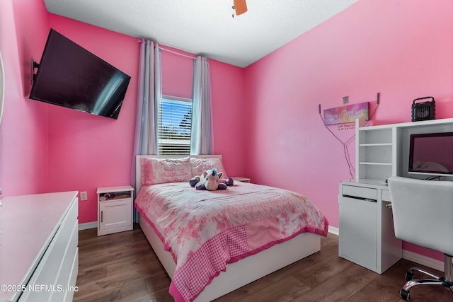 11 Reeding Ridge Dr W, Jacksonville, FL 32225 - bedroom featuring a ceiling fan, dark wood-type flooring, and baseboards