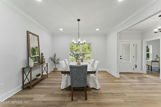 85172 Southern Creek Blvd, Fernandina Beach, FL 32034 - dining room featuring recessed lighting, baseboards, and a chandelier