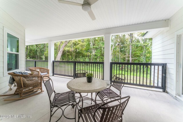 85172 Southern Creek Blvd, Fernandina Beach, FL 32034 - sunroom with ceiling fan and plenty of natural light