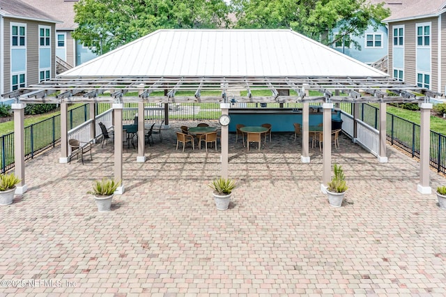 1601 Nectarine St Unit D5, Fernandina Beach, FL 32034 - view of patio / terrace featuring fence
