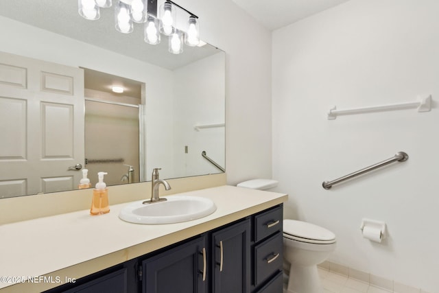 13706 Wm Davis Pkwy, Jacksonville, FL 32224 - full bathroom featuring vanity, a shower with shower door, and tile patterned floors