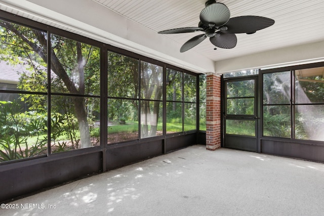 13706 Wm Davis Pkwy, Jacksonville, FL 32224 - unfurnished sunroom with a ceiling fan