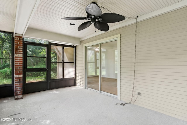 13706 Wm Davis Pkwy, Jacksonville, FL 32224 - unfurnished sunroom with a ceiling fan