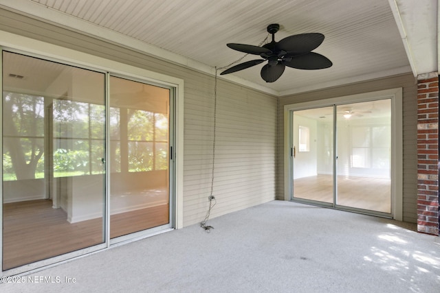 13706 Wm Davis Pkwy, Jacksonville, FL 32224 - unfurnished sunroom with ceiling fan