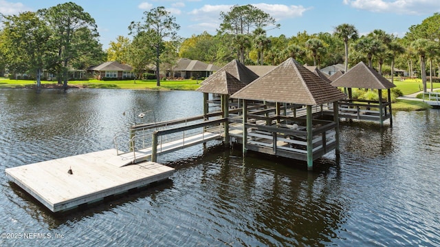 13706 Wm Davis Pkwy, Jacksonville, FL 32224 - dock featuring a water view and view of scattered trees