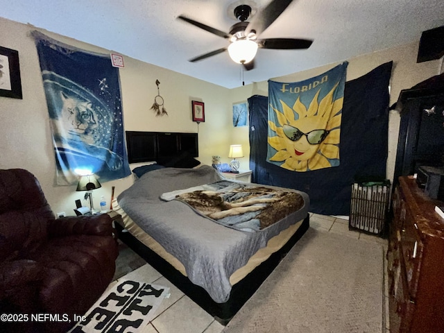 205 Harbor Dr, Palatka, FL 32177 - bedroom featuring tile patterned flooring and ceiling fan