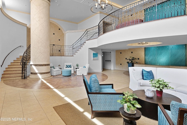 building lobby featuring stairs
