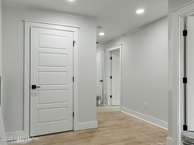 85084 Southern Creek Blvd, Fernandina Beach, FL 32034 - hall with recessed lighting, light wood-style flooring, and baseboards