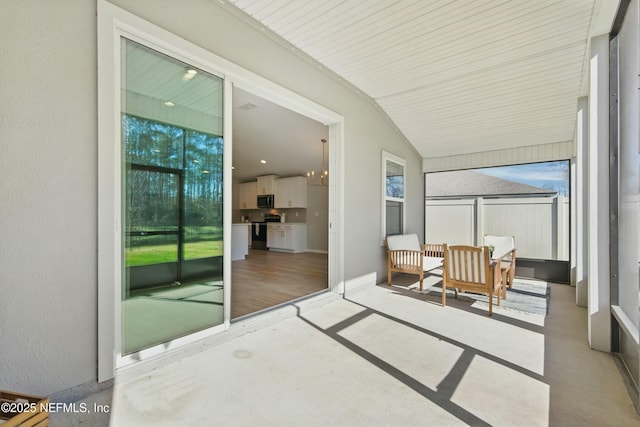 view of sunroom