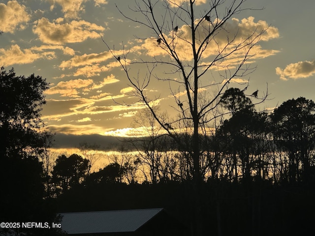 view of nature at dusk