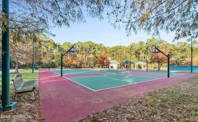 view of basketball court with community basketball court