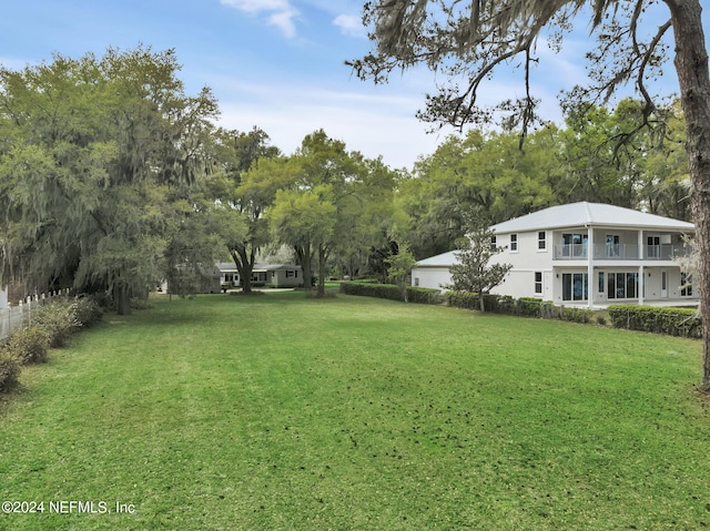 3079 Anderson Rd, Green Cove Springs, FL 32043 - view of yard with a balcony and fence