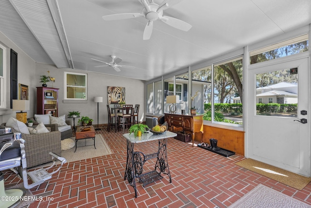 3079 Anderson Rd, Green Cove Springs, FL 32043 - sunroom / solarium with brick floor and ceiling fan