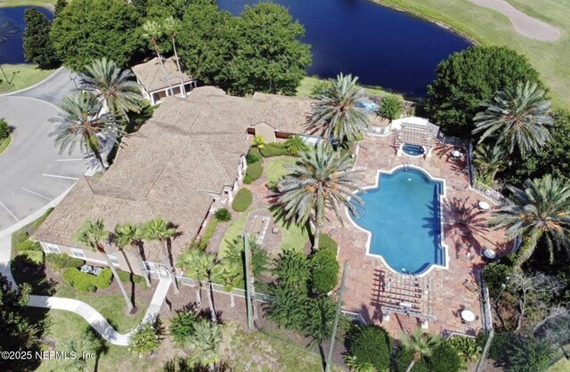 615 Fairway Dr Unit 202, Saint Augustine, FL 32084 - aerial overview of property's location with a pool and a large body of water