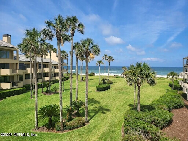 726 Spinnakers Reach Dr Unit 726, Ponte Vedra Beach, FL 32082 - view of community featuring a beach view, a water view, and a yard
