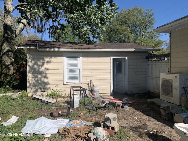 7823 Berry Ave, Jacksonville, FL 32211 - back of house featuring ac unit and fence