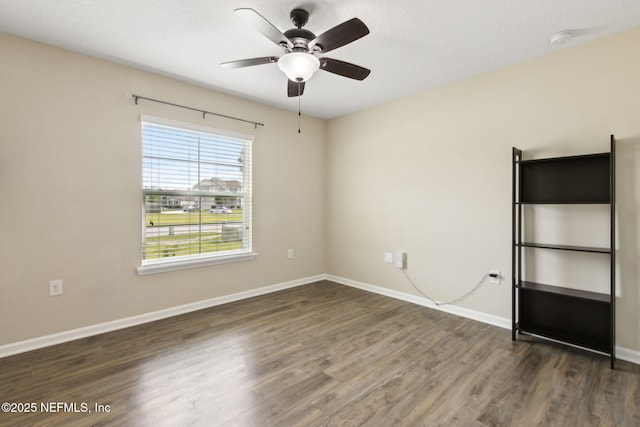 79 Boulder Rock Way, Saint Augustine, FL 32092 - unfurnished room featuring wood finished floors, a ceiling fan, baseboards, and a smoke detector