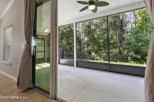 79 Boulder Rock Way, Saint Augustine, FL 32092 - unfurnished sunroom with a ceiling fan