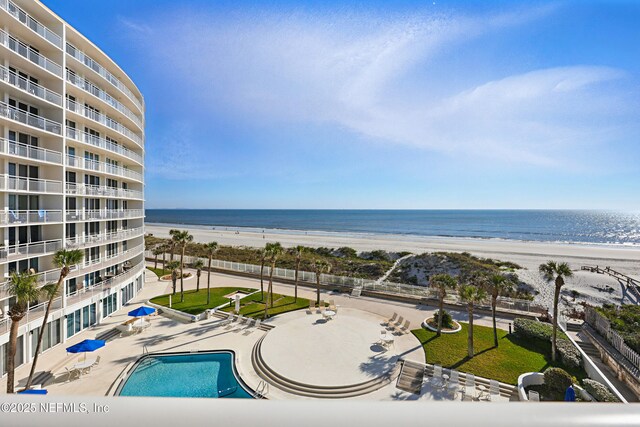 1601 Ocean Dr S Unit 410, Jacksonville Beach, FL 32250 - water view featuring nearby beach