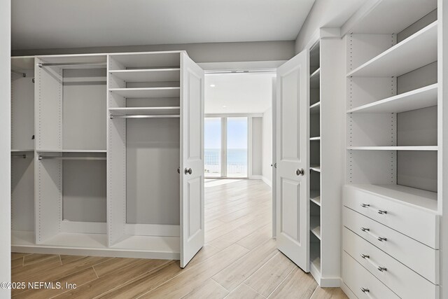 1601 Ocean Dr S Unit 410, Jacksonville Beach, FL 32250 - walk in closet featuring light wood finished floors
