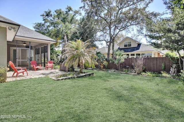 1317 Honeysuckle Dr, Saint Johns, FL 32259 - view of yard featuring a patio area, a sunroom, and fence
