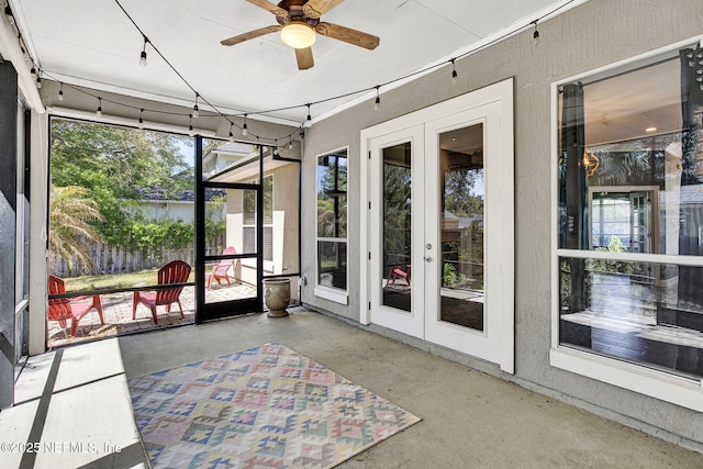 1317 Honeysuckle Dr, Saint Johns, FL 32259 - sunroom / solarium with french doors and ceiling fan