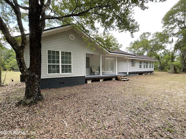 5398 Laurie Ln, Middleburg, FL 32068 - rear view of property featuring crawl space and a porch