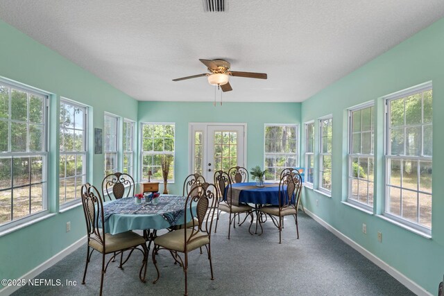 5398 Laurie Ln, Middleburg, FL 32068 - sunroom / solarium featuring plenty of natural light, baseboards, and french doors