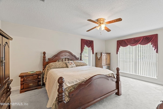 5398 Laurie Ln, Middleburg, FL 32068 - bedroom with carpet floors, a textured ceiling, and ceiling fan